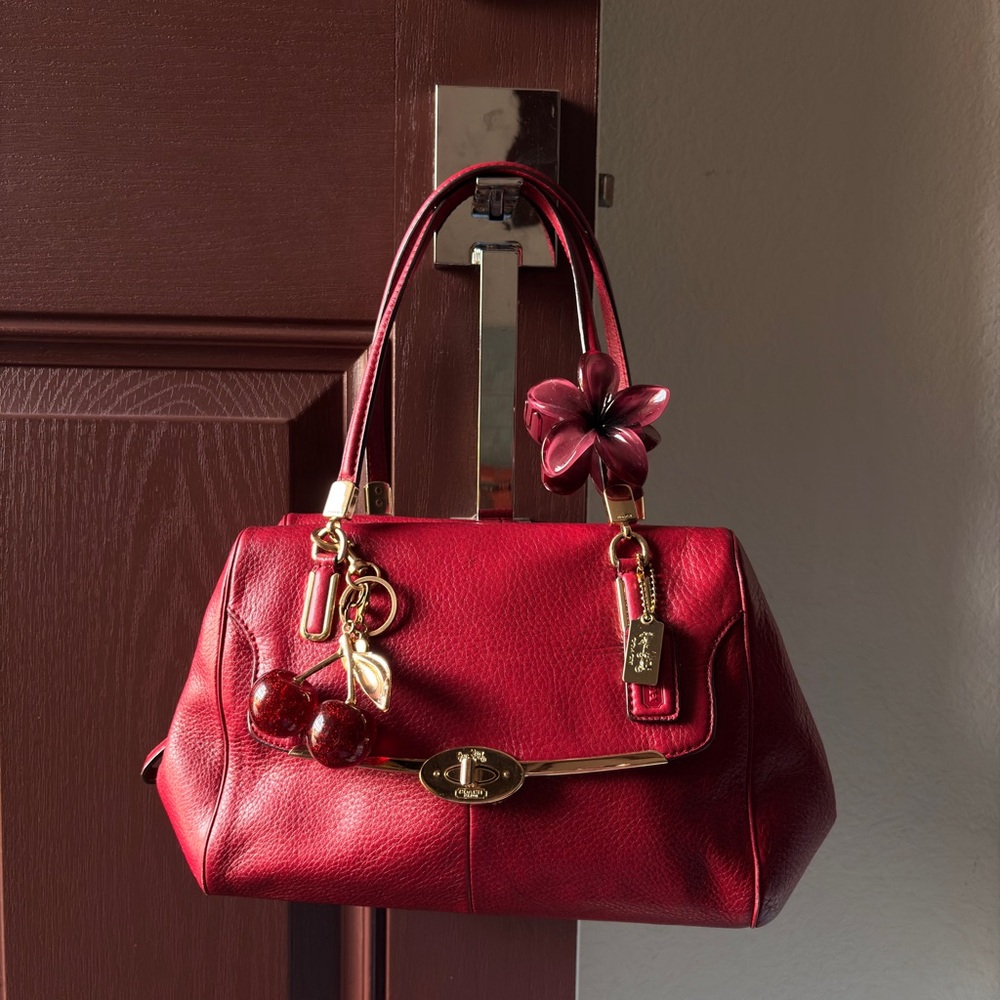 Coach Red Leather Handbag SOLD
